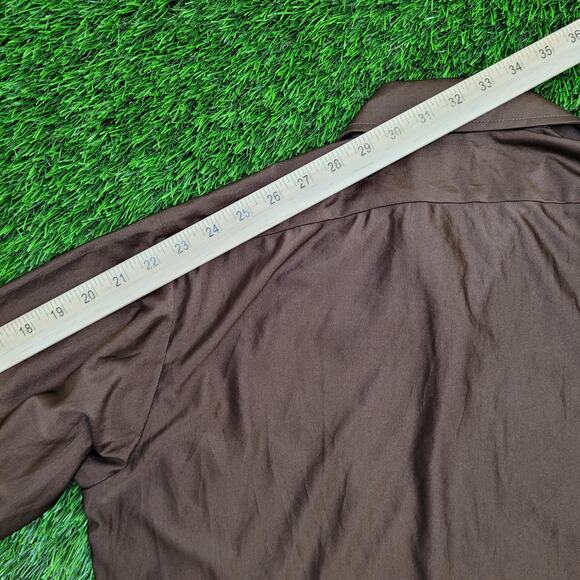 Vintage 70s Arrow Kent MOD Button Shirt S/M 21x30 Shirttail - Picture 4 of 10